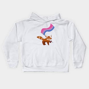 Red Panda Bisexual Pride Kids Hoodie